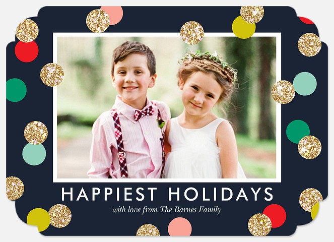 Happiest Confetti  Holiday Photo Cards