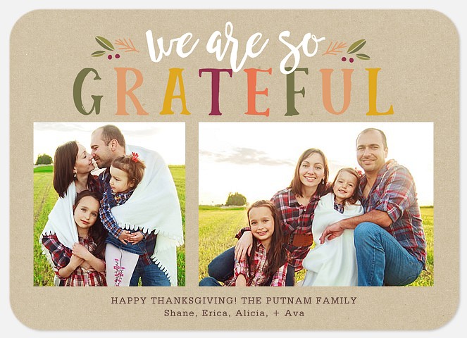 Fall Gratefulness Thanksgiving Cards