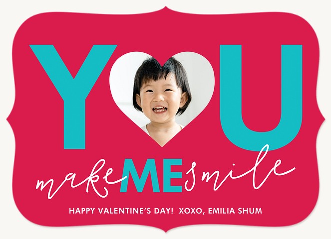 You Make Me Smile Valentines Cards