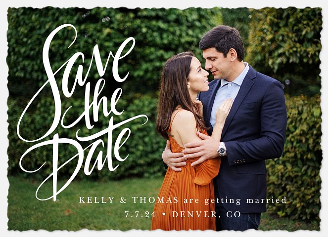 Simply Handlettered Save the Date Photo Cards