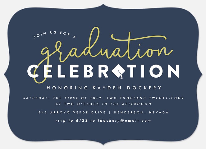Charming Calligraphy Graduation Cards