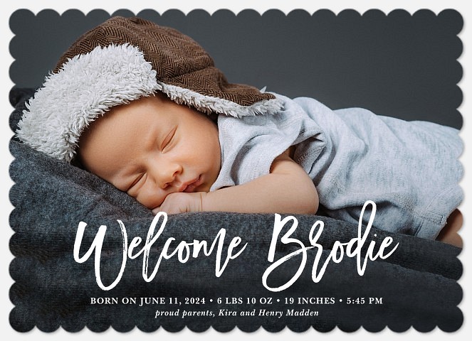 Modern Welcome Baby Birth Announcements