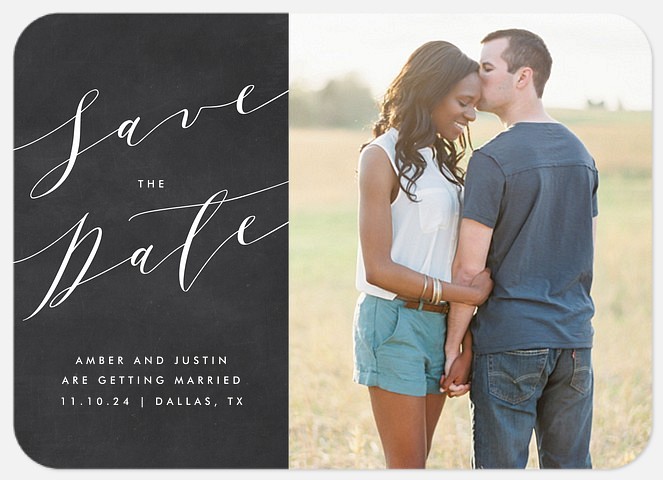 Lovely Script Save the Date Photo Cards