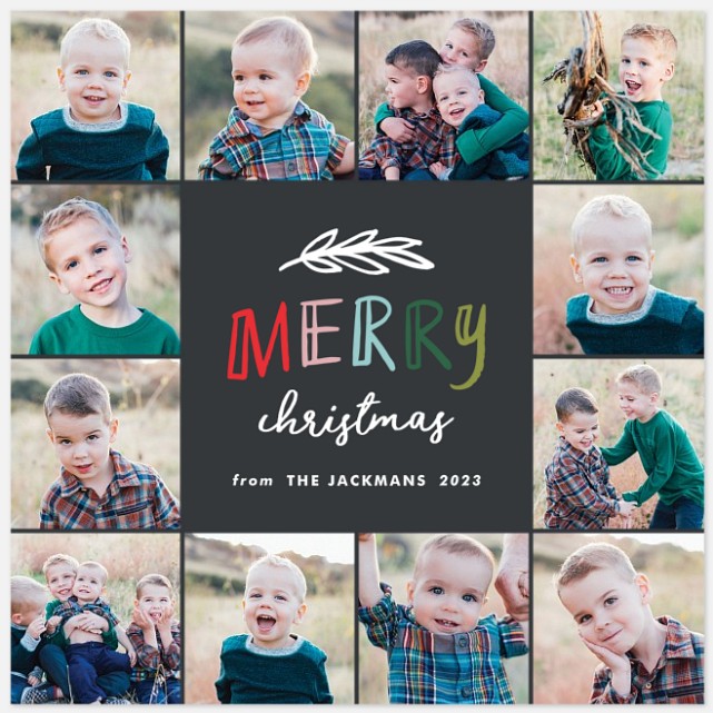 Playful Merry Holiday Photo Cards
