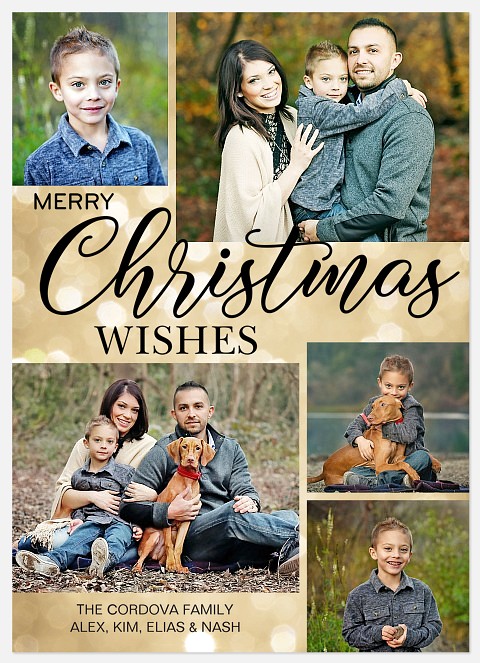 Twinkling Lights Holiday Photo Cards