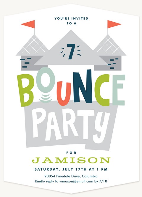 Bounce Fest Kids Birthday Invitations
