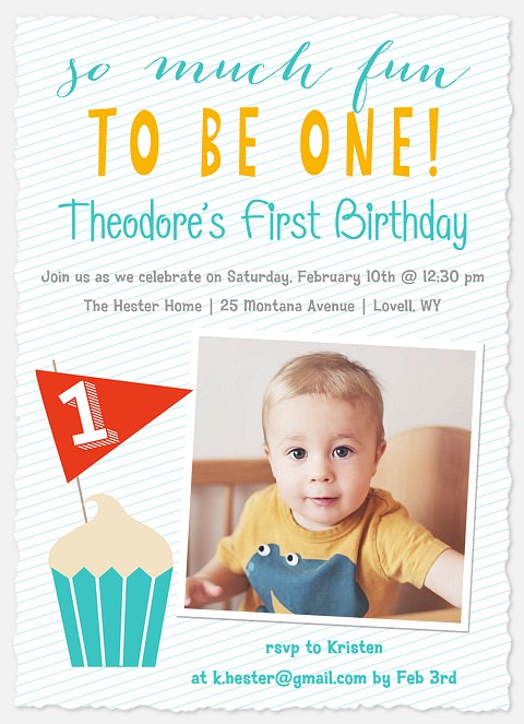Fun One Kids' Birthday Invitations