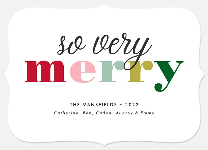 Sweet Merry Holiday Photo Cards
