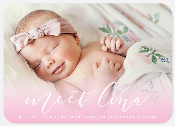 Sweet Pea Baby Birth Announcements