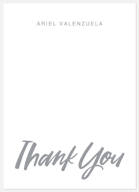 Cheerful Script Thank You Cards 