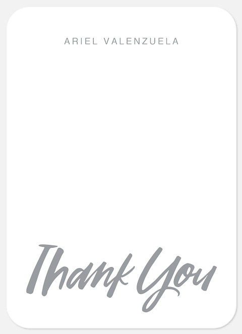 Cheerful Script Thank You Cards 