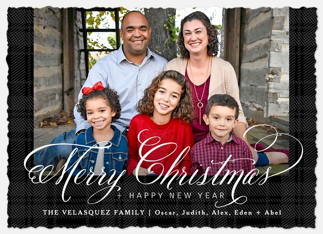 Classically Plaid Holiday Photo Cards
