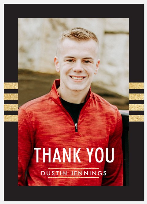 Collegiate Stripes Thank You Cards 