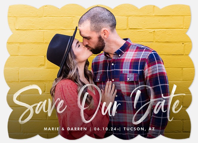 Soft Brush Save the Date Photo Cards