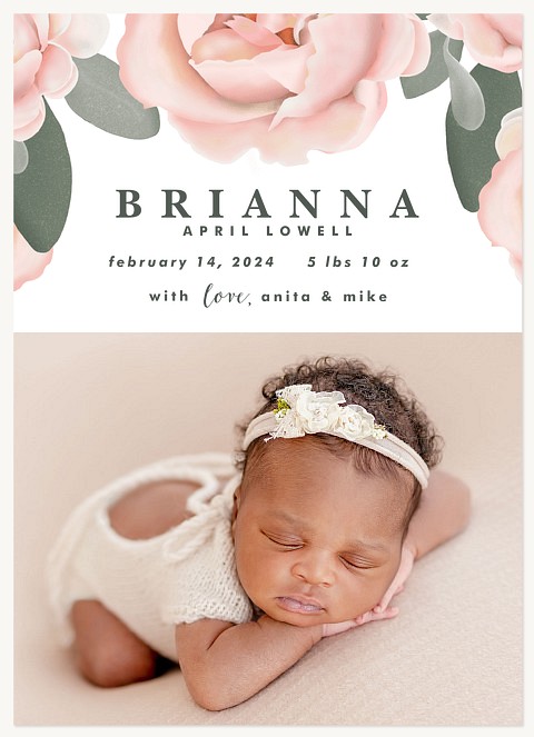 Fresh Blooms Baby Announcements