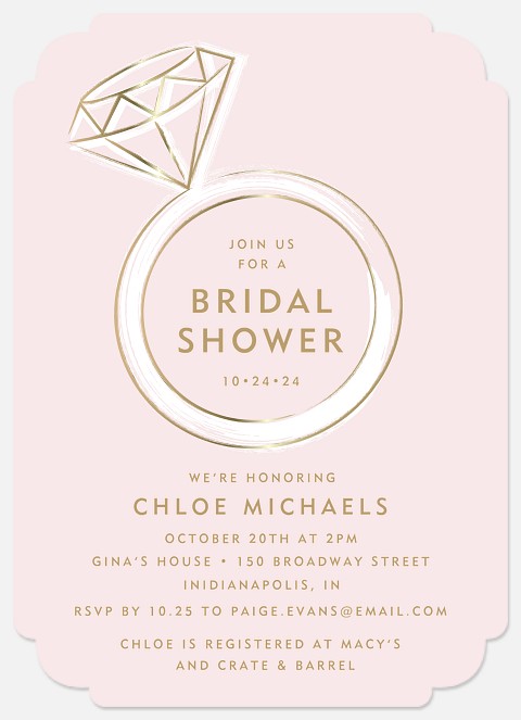 With this Ring Bridal Shower Invitations