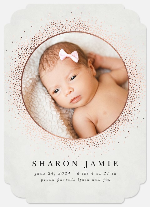 Shimmer Baby Birth Announcements