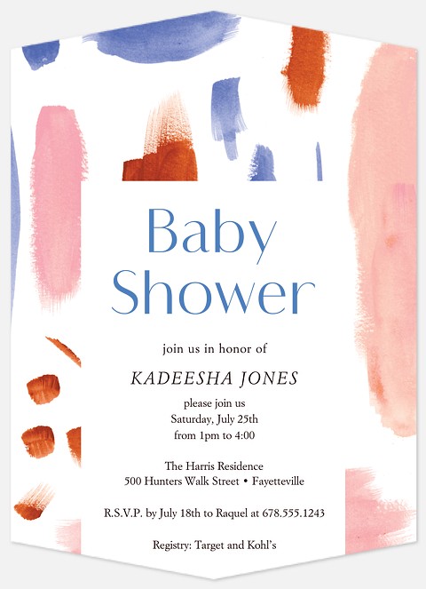 Abstract Modern Baby Shower Invitations