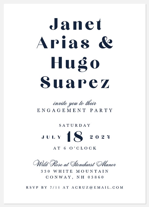 Sophisticated Engagement Party Invitations