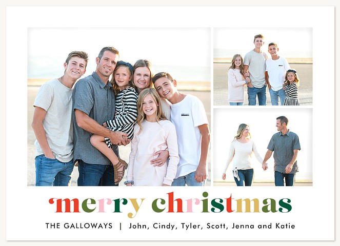 Colorful Fun Personalized Holiday Cards