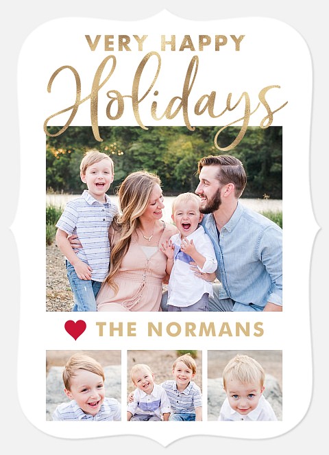 Very Golden Holiday Photo Cards