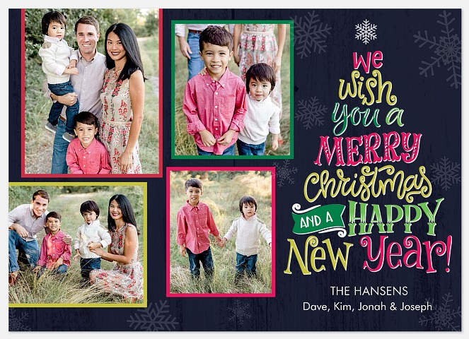 Colorful & Bright Holiday Photo Cards
