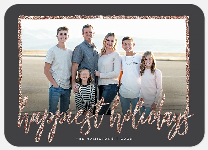 Glitter Shimmer Holiday Photo Cards