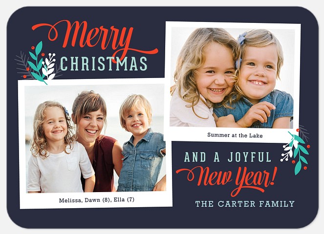 Twice as Nice Holiday Photo Cards