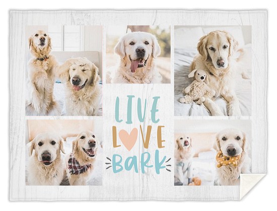 Live, Love, Bark Custom Blankets