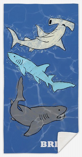 Shark Trio Custom Beach Towels