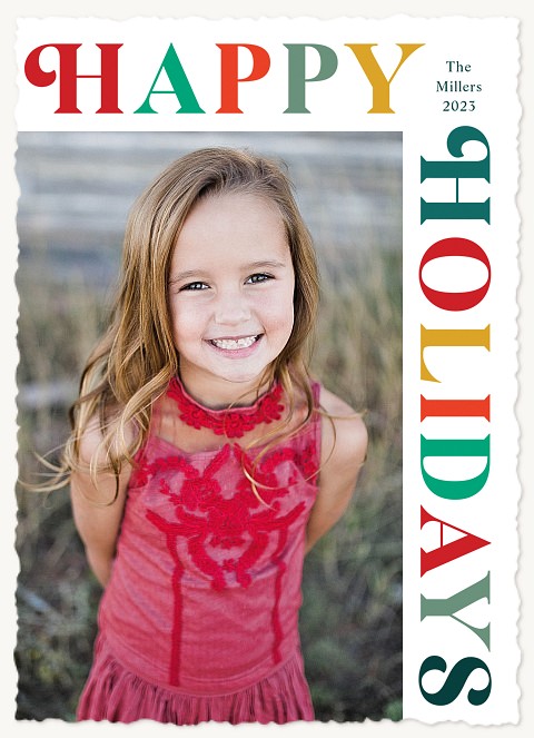 Festive Wishes Personalized Holiday Cards