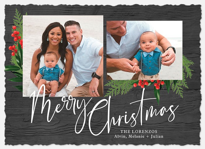 Festive Trimmings Holiday Photo Cards