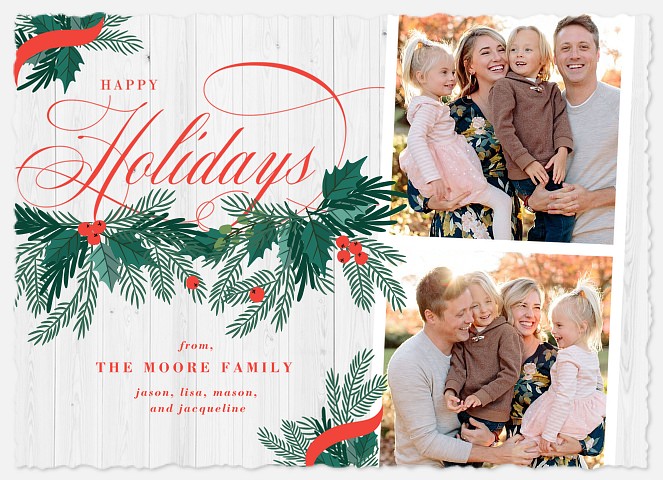 Merry Elegance Holiday Photo Cards