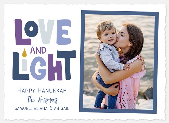 Love and Light Hanukkah Photo Cards