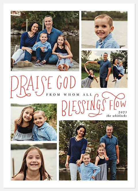 All Blessings Flow Holiday Photo Cards
