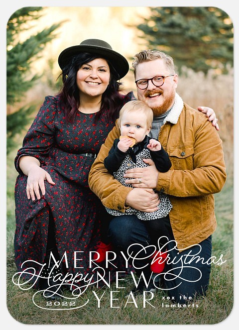 Typographic Whimsy Holiday Photo Cards