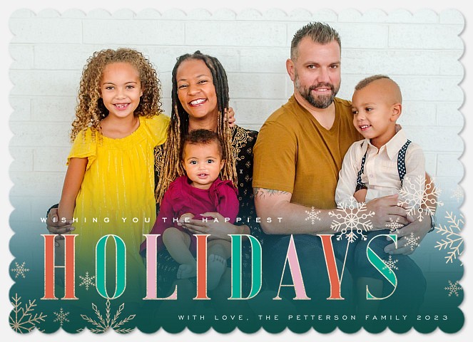 Cheerful Wishes Holiday Photo Cards