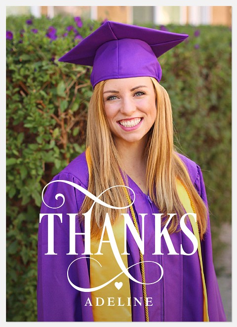 Calligraphic Graduate Thank You Cards 