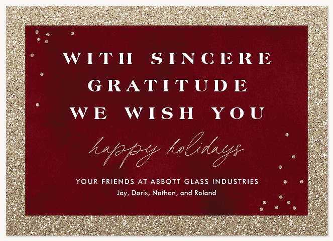 Festive Typography Business Holiday Cards