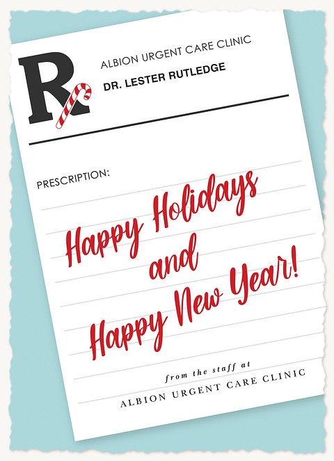 Holiday Prescription Business Holiday Cards