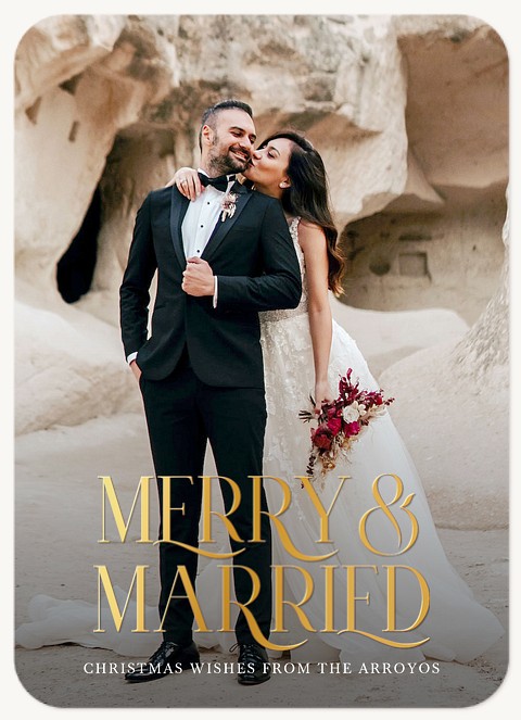 Merry & Married Personalized Holiday Cards