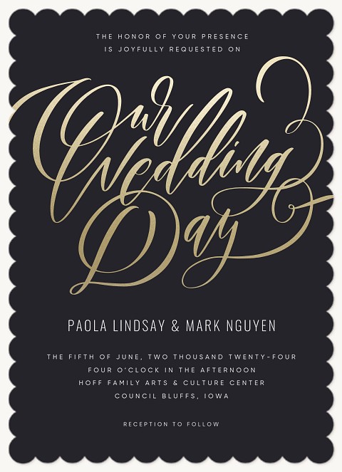 Luxe Script Wedding Invitations