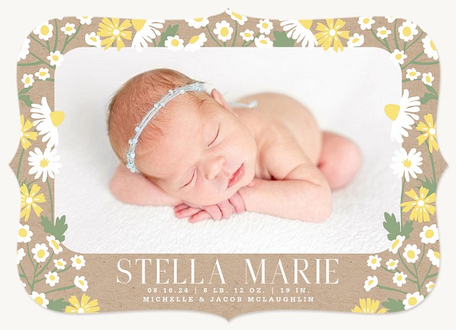 Storybook Floral Baby Announcements
