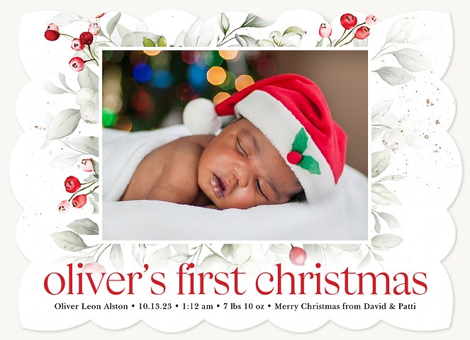 Silent Night Personalized Holiday Cards
