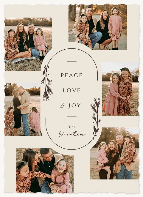Arched Sprigs Photo Holiday Cards