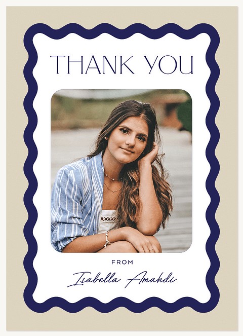 Scalloped Frame Thank You Cards 