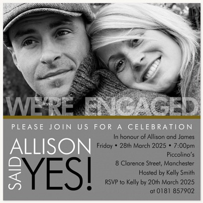 Deuce Design Engagement Party Invitations