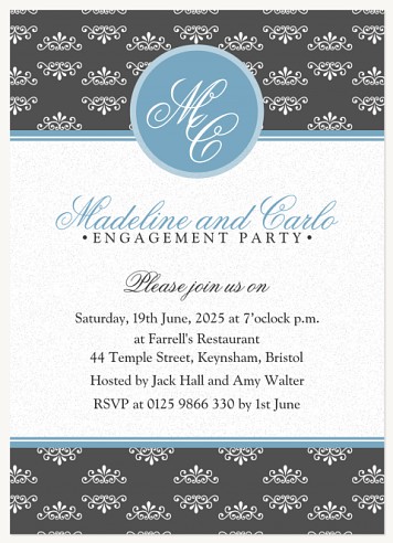 Elegant Engagement Engagement Party Invitations
