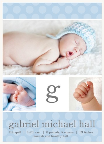 Dotted Sky Baby Announcements
