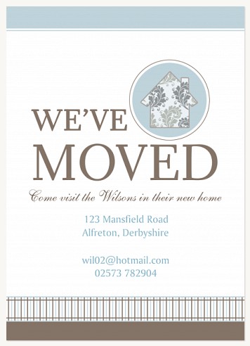 Our House We've Moved Announcements 